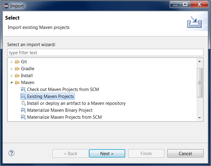 Eclipse Maven Import 2