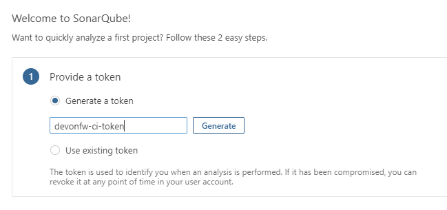 sonarqube token name