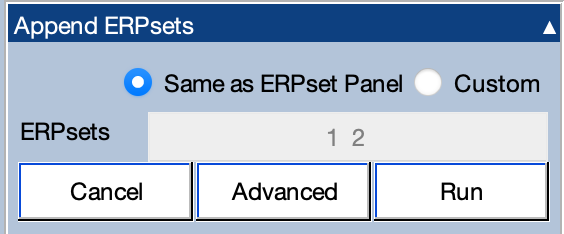 Append ERPsets